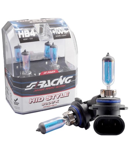 Kit 2 lampadine alogene HB4 60W 6000K Hid Style Simoni Racing