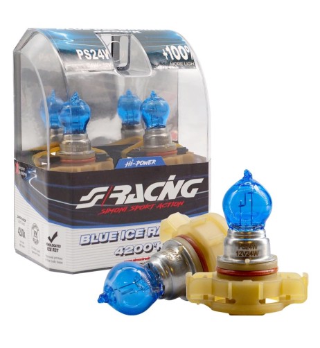 Kit 2 lampadine alogene PS24W ghiaccio 4200K Blue Ice Simoni Racing