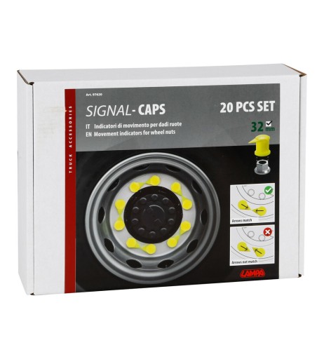 20 pz indicatori di serraggio chiusi per dado ruota 32mm