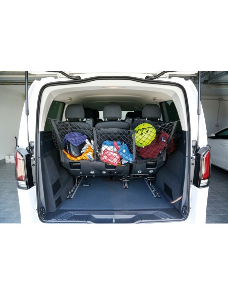 Rete portaoggetti per bagagliaio con 3 tasche 100x39cm