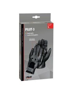 Guanti guida auto in pelle nera Taglia L Cuciti a mano 2