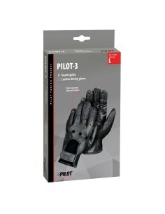 Guanti guida auto in pelle nera Taglia L Cuciti a mano 2