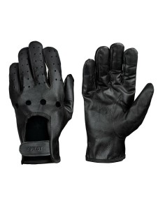 Guanti guida auto in pelle nera Taglia XL Cuciti a mano