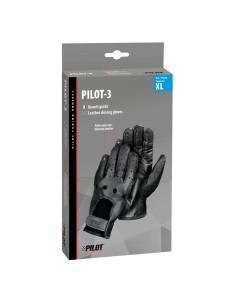 Guanti guida auto in pelle nera Taglia XL Cuciti a mano 2