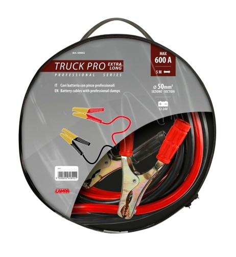 Cavi batteria Truck Pro 12 24V 500cm 600A 50mmq