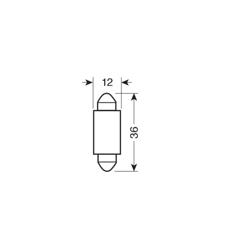 Lampadina siluro C5W 12x36mm SV8 5 8 Mega led 9 32V