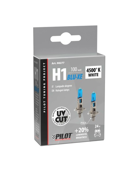 Kit 2 lampadine alogene 24V H1 P14 5s 100W ultra bianco camion