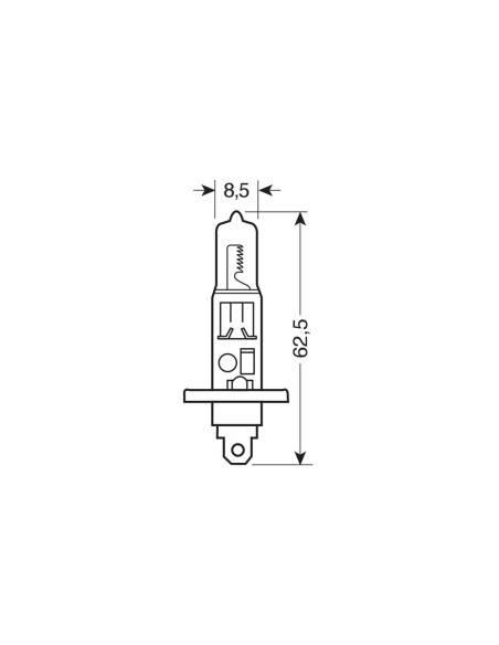 Kit 2 lampadine alogene 24V H1 P14 5s 100W ultra bianco camion