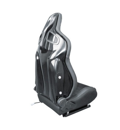 Sedile sportivo reclinabile Simoni Racing Jody riscaldato in pelle e vellut