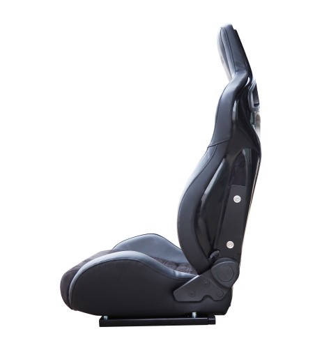 Sedile sportivo reclinabile Simoni Racing Jody riscaldato in pelle e vellut