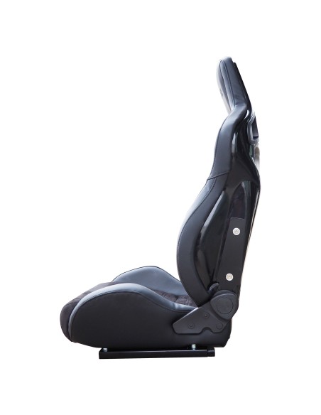 Sedile sportivo reclinabile Simoni Racing Jody riscaldato in pelle e vellut