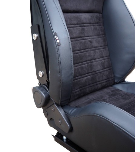 Sedile sportivo reclinabile Simoni Racing Jody riscaldato in pelle e vellut