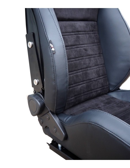 Sedile sportivo reclinabile Simoni Racing Jody riscaldato in pelle e vellut