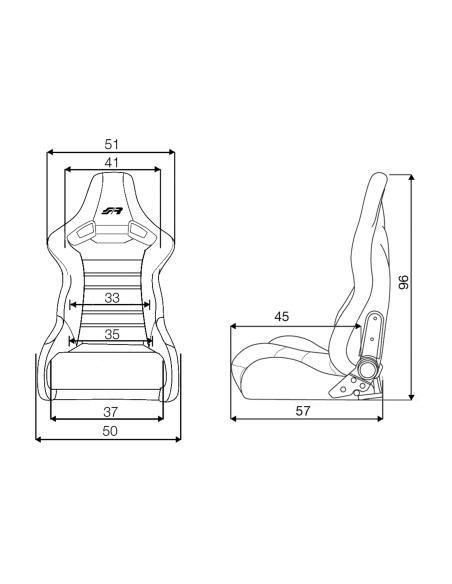 Sedile sportivo reclinabile Simoni Racing Jody riscaldato in pelle e vellut