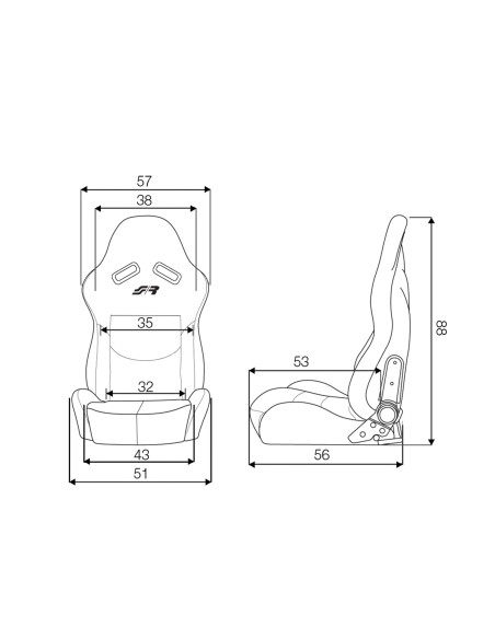 Sedile sportivo reclinabile Simoni Racing Kimi in velluto e tessuto