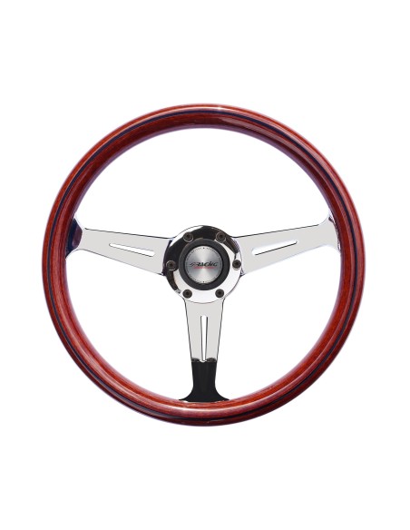 Volante look legno 350mm razze cromate Simoni Racing RESIA