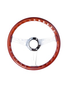 Volante look legno 350mm razze cromate Simoni Racing RESIA 2