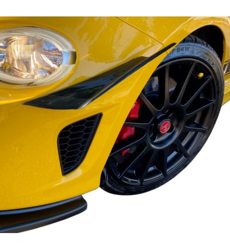 Kit 4 alette canards aerodinamiche per paraurti ABS nero