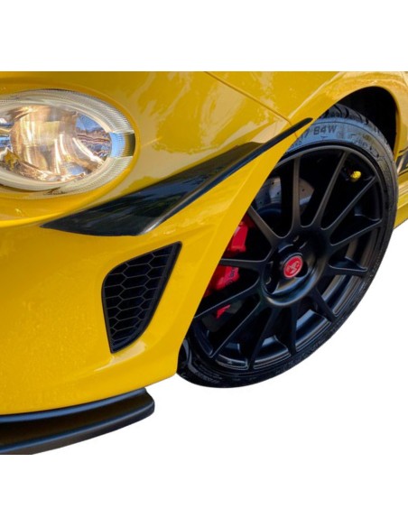 Kit 4 alette canards aerodinamiche per paraurti ABS nero