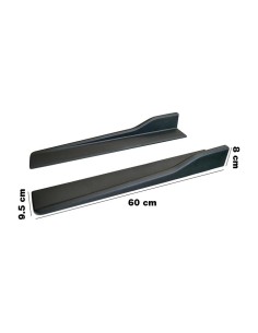 Kit 2 pezzi minigonne adesive ABS nero universali 60cm 2