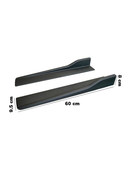 Kit 2 pezzi minigonne adesive ABS nero universali 60cm