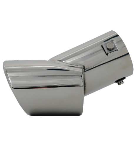 Terminale scarico universale inox singolo ovale DTM TRX 86