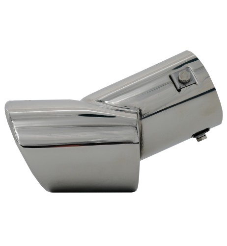 Terminale scarico universale inox singolo ovale DTM TRX 86