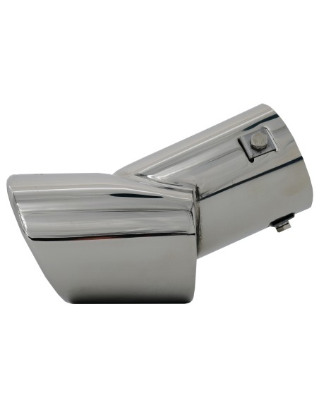 Terminale scarico universale inox singolo ovale DTM TRX 86