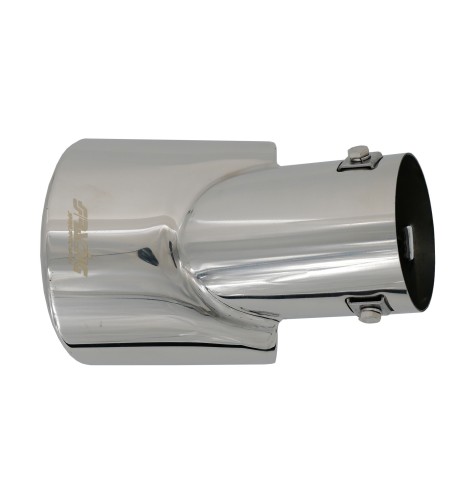 Terminale scarico universale inox singolo ovale DTM TRX 86