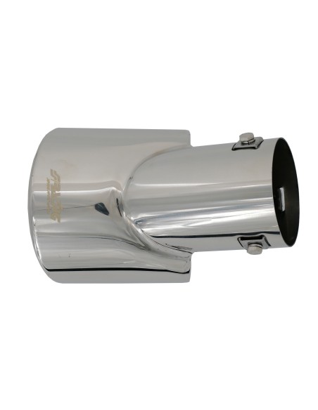 Terminale scarico universale inox singolo ovale DTM TRX 86