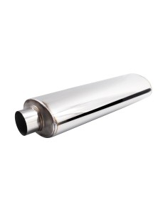 Silenziatore universale inox grezzo uscita rotonda 61mm ESR6