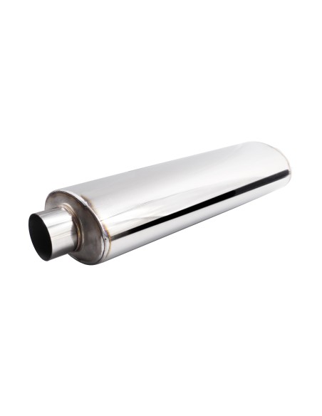 Silenziatore universale inox grezzo uscita rotonda 61mm ESR6