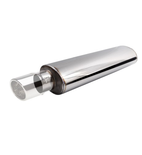 Silenziatore universale inox grezzo uscita rotonda 61mm ESR6