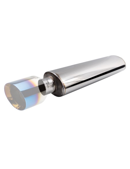Silenziatore universale inox grezzo uscita rotonda 61mm ESR6