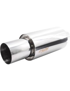 Marmitta universale inox lucido uscita rotonda 60mm ESR088