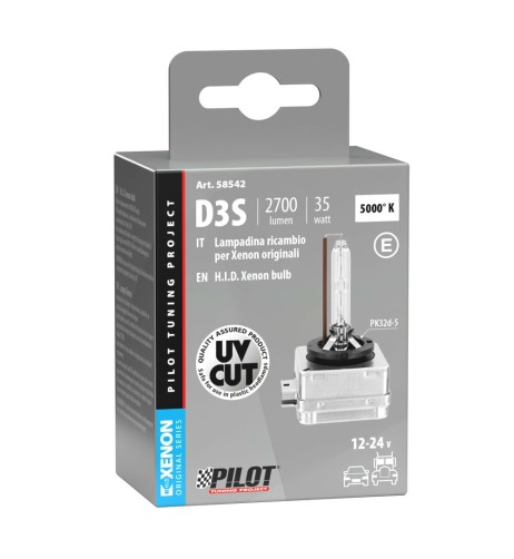 Lampada di ricambio HID Xenon D3S 5000K Ultra white