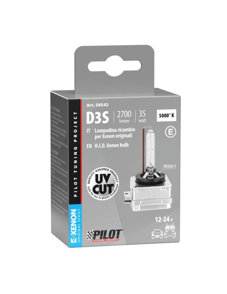 Lampada di ricambio HID Xenon D3S 5000K Ultra white