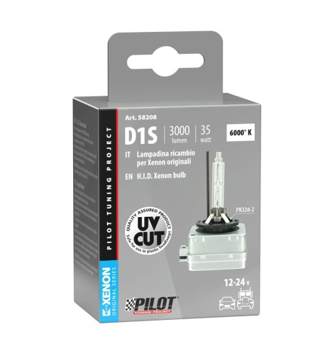 Lampada singola HID Xenon 6000K D1S 35W PK32d 2