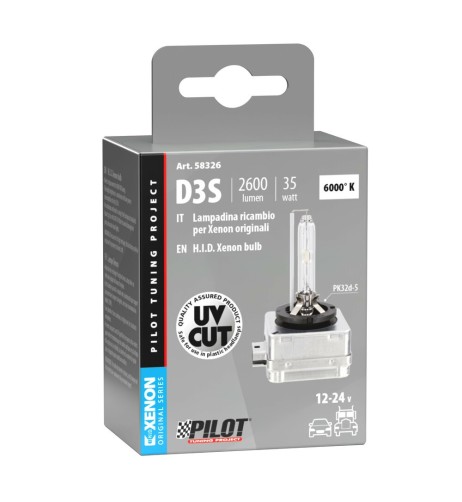 Lampada di ricambio HID Xenon D3S 6000K Ice White