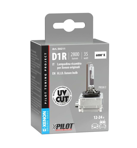 Lampada singola HID Xenon 6000K D1R 35W PK32d 3