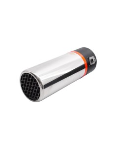 Terminale scarico universale inox rotondo singolo dritto 37 58mm TRX 116