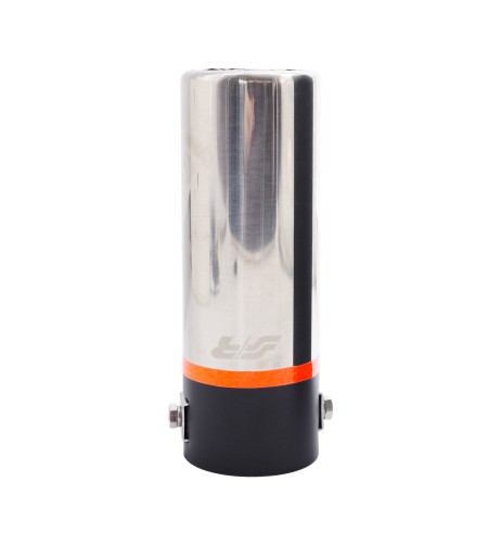 Terminale scarico universale inox rotondo singolo dritto 37 58mm TRX 116