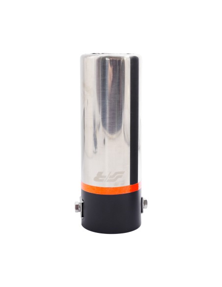 Terminale scarico universale inox rotondo singolo dritto 37 58mm TRX 116