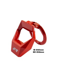 Protezione pulsante starter in alluminio rosso 2