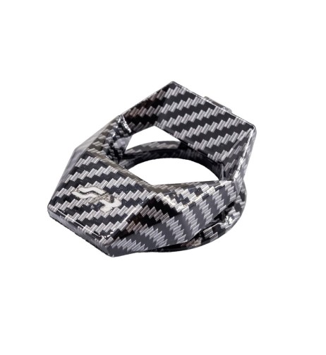 Protezione pulsante starter in alluminio carbon look
