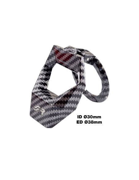 Protezione pulsante starter in alluminio carbon look