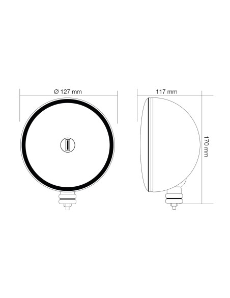 Faro supplementare di profondit H3 LED Diametro 127mm