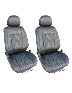 Coppia coprisedili anteriori universali Simoni Racing in Pelle PU nera