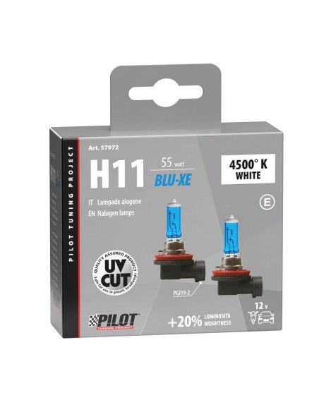 Kit lampadine blu xenon 20 H11 12V 55W PGJ19 2 4500K