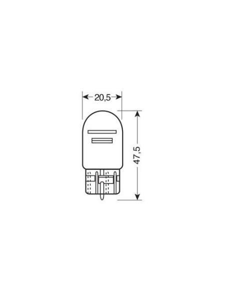 Coppia lampadine alogene Blu Xe T20 W3x16q W21 5W 12V